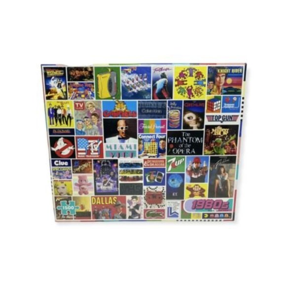 1980s 1500 Piece Jigsaw Puzzle Y2K 80s Pop TV Movies Brands Nostalgia Coquette - Picture 1 of 12